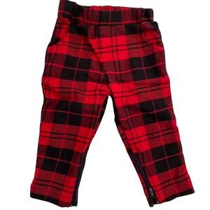 Posh Kiddos Red & Black Pants Size 9 Months